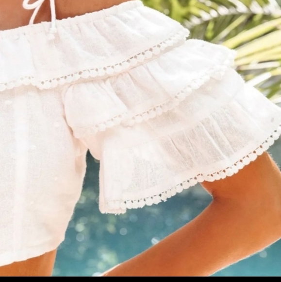 New White Boho Crop Top - Picture 6 of 11